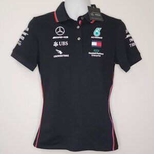 New Petronas Mercedes AMG F1 Racing Polo Shirt Women (L)